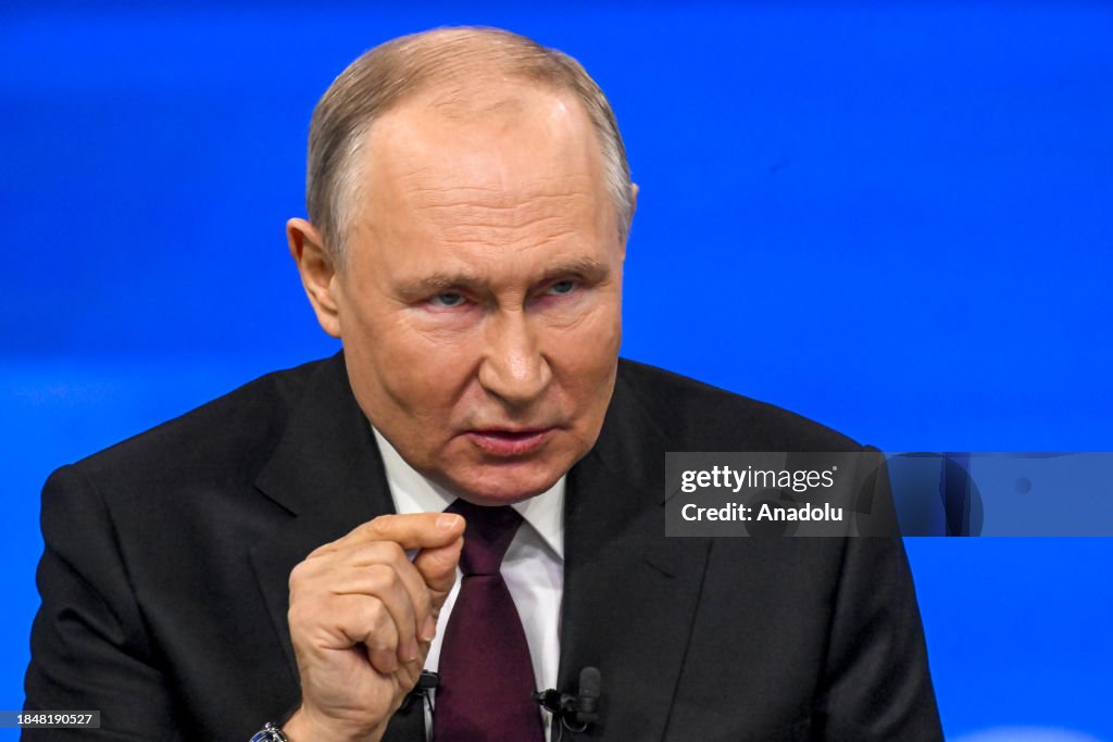 Putin Questions Russian President Vladimir Putin attends annual special televised ...