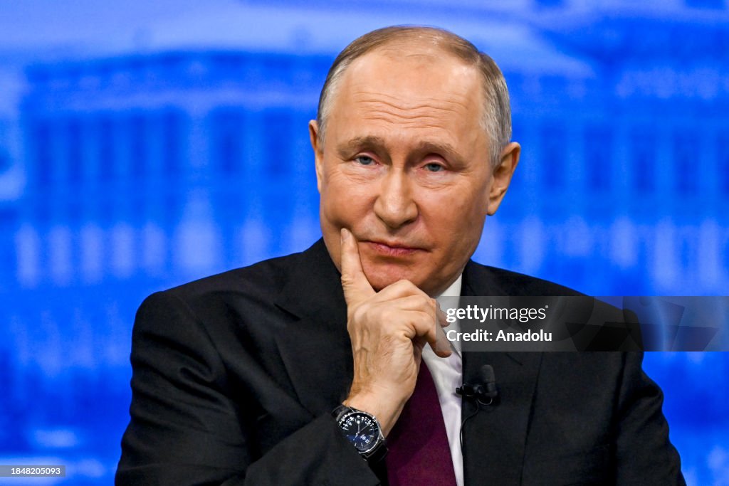 Putin Questions Russian President Vladimir Putin attends annual special televised ...