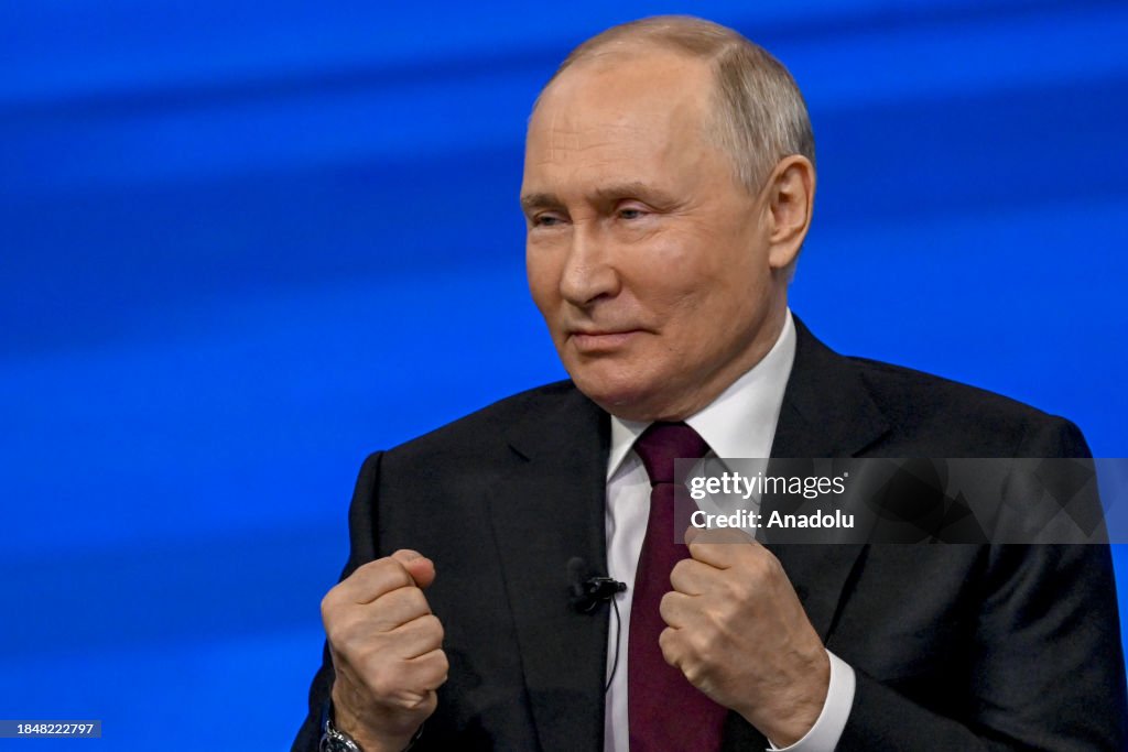 Putin Questions Russian President Vladimir Putin attends annual special televised ...