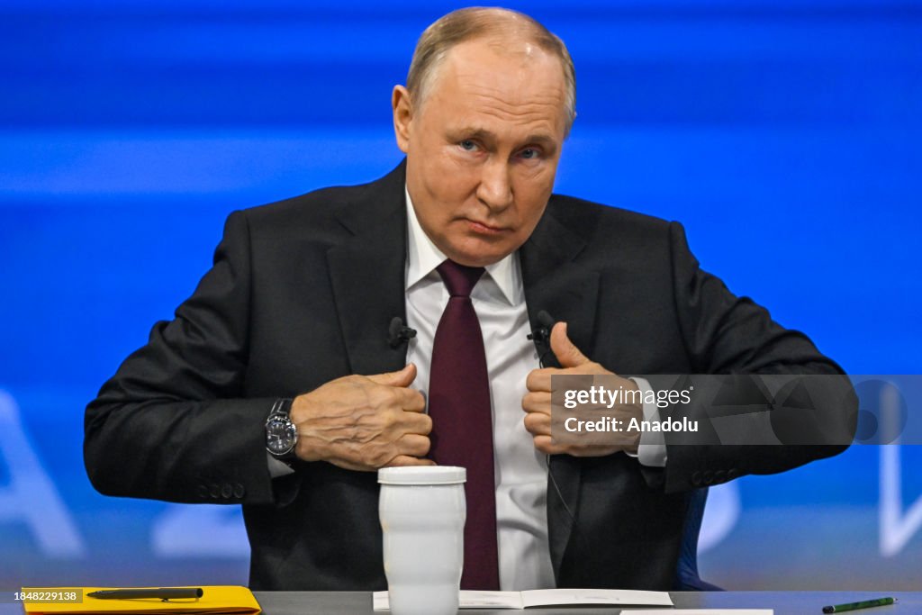 Putin Questions Russian President Vladimir Putin attends annual special televised ...
