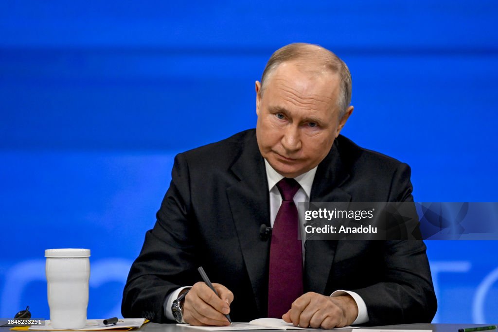 Putin Questions Russian President Vladimir Putin attends annual special televised ...