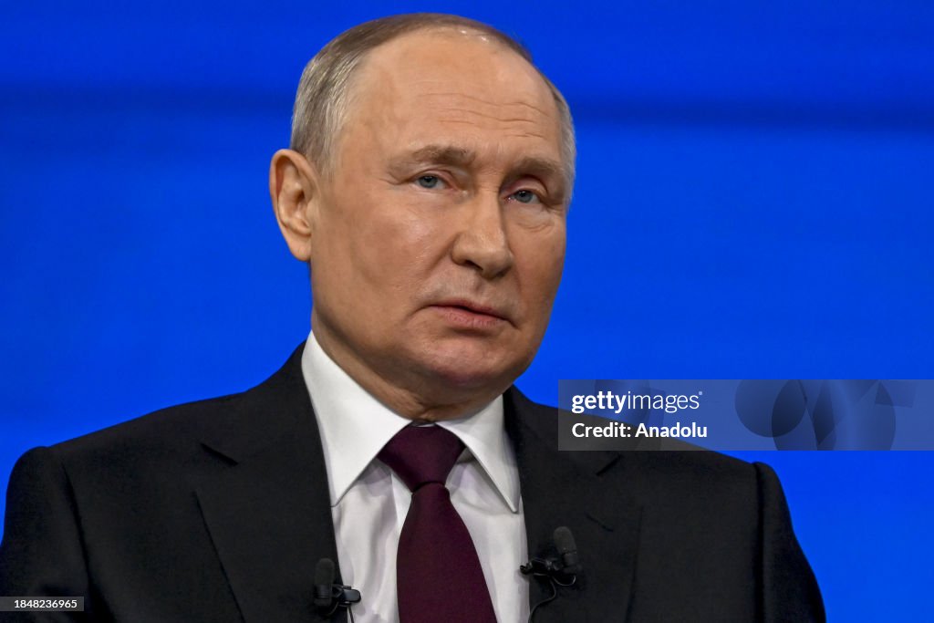 Putin Questions Russian President Vladimir Putin attends annual special televised ...