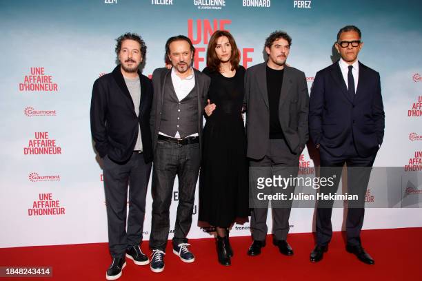 Guillaume Gallienne, Vincent Perez, Doria Tillier, Damien Bonnard and Roschdy Zem attend the "Une Affaire D'Honneur" Premiere At Cinema UGC Normandie...