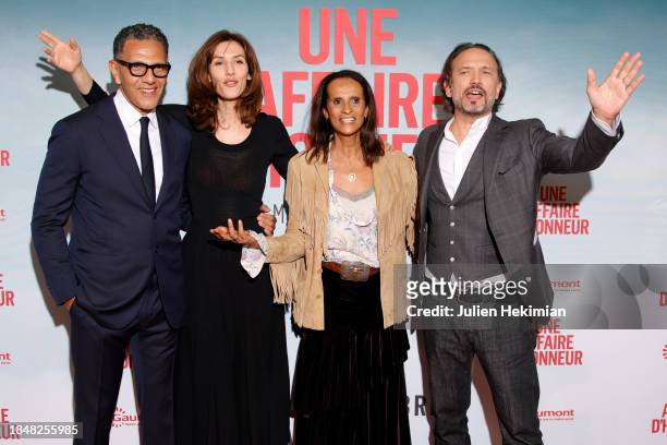 Roschdy Zem, Doria Tillier, Karine Silla and Vincent Perez attend the "Une Affaire D'Honneur" Premiere At Cinema UGC Normandie on December 11, 2023...