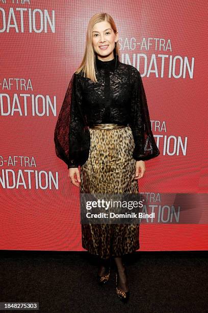 Rosamund Pike attends the SAG-AFTRA Foundation screening and Q&A of "Saltburn" at SAG-AFTRA Foundation Robin Williams Center on December 11, 2023 in...