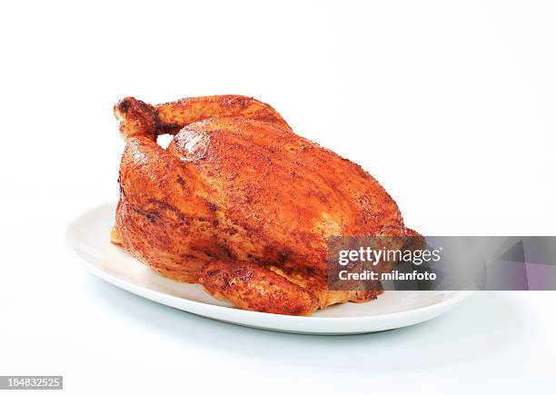 roasted chicken - roasted chicken stock pictures, royalty-free photos & images