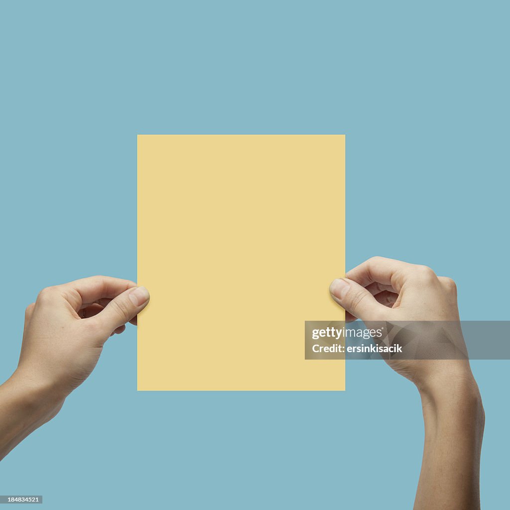 Paper Using Hand Hands Holding Paper High-Res Stock Photo - Getty Images