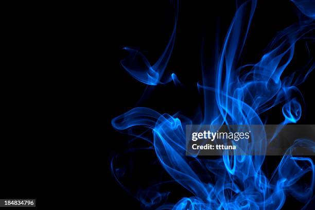 blue, creative abstract vitality impact smoke photo - blue smoke stockfoto's en -beelden