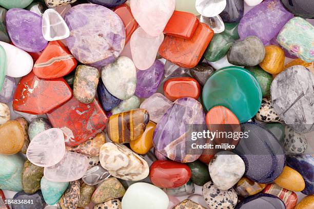 minerals and crystals - many different kinds - jade gemstone stockfoto's en -beelden