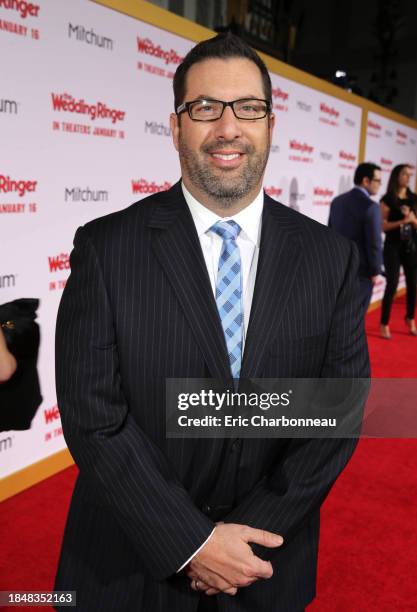 Composer Christopher Lennertz seen at at the Premiere of Screen Gems' "The Wedding Ringer" sponsored by Mitchum at the TCL Chinese Theater on...