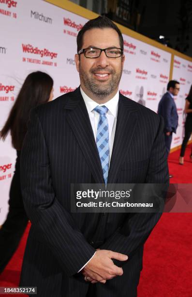 Composer Christopher Lennertz seen at at the Premiere of Screen Gems' "The Wedding Ringer" sponsored by Mitchum at the TCL Chinese Theater on...