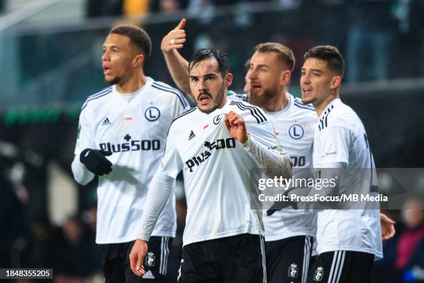 Yuri Ribeiro of Legia Warszawa celebrates scoring a goal during the UEFA Europa Conference League match between Legia Warszawa and AZ Alkmaar on...