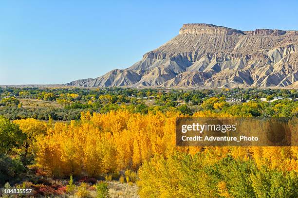 grand junction colorado fall colors - grand junction colorado stock pictures, royalty-free photos & images