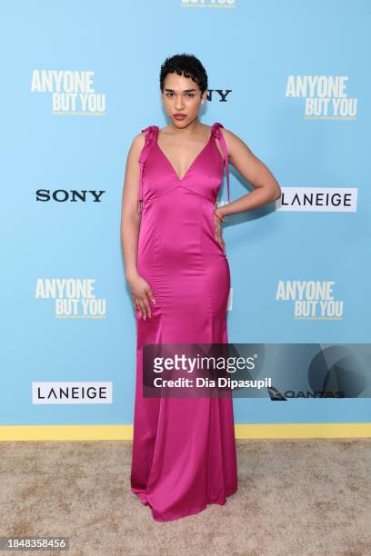 Amanda Castrillo attends Columbia Pictures' "Anyone But You" New York Premiere at AMC Lincoln Square Theater on December 11, 2023 in New York City.