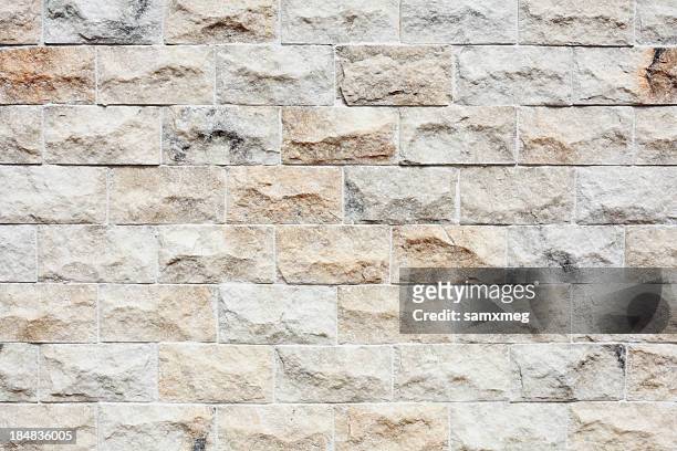 white brick - natural stone block stock-fotos und bilder
