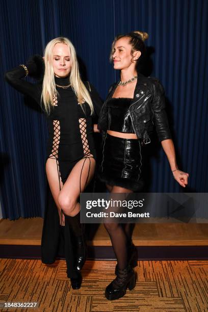 Jessica Horwell and Alice Dellal the HARDWARE LDN Menswear Launch x RIOT at The Standard Hotel, London on December 14, 2023 in London, England.