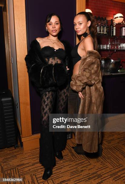 Blithe Saxon and Camilla Felici attend the HARDWARE LDN menswear Launch x RIOT at The Standard Hotel, London on December 14, 2023 in London, England.