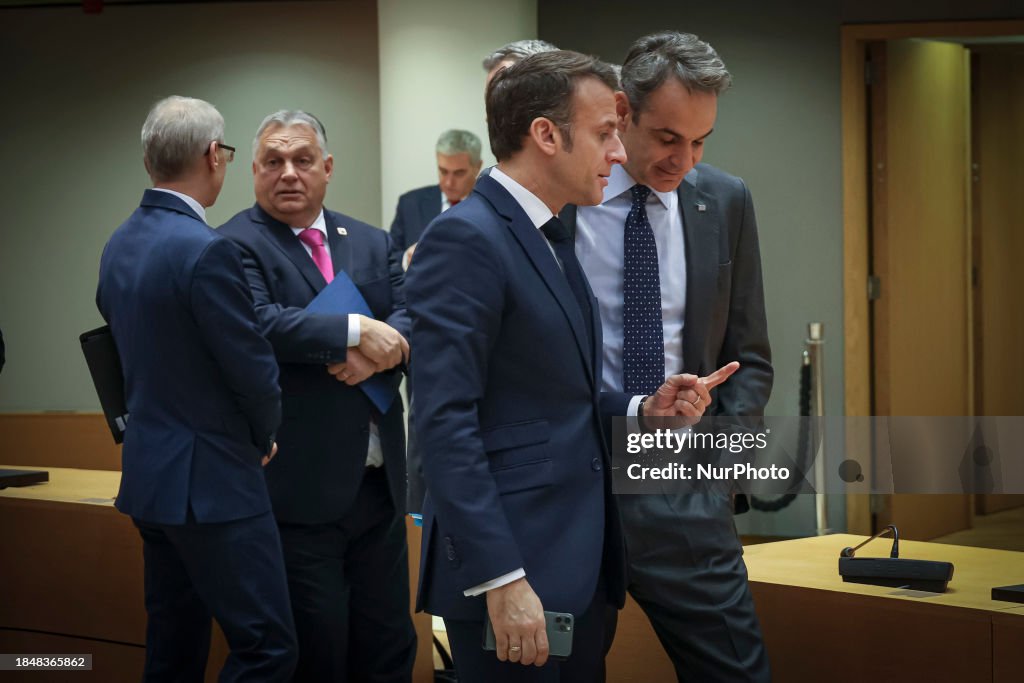 Viktor Orban PM Of Hungary At The European Council Summit