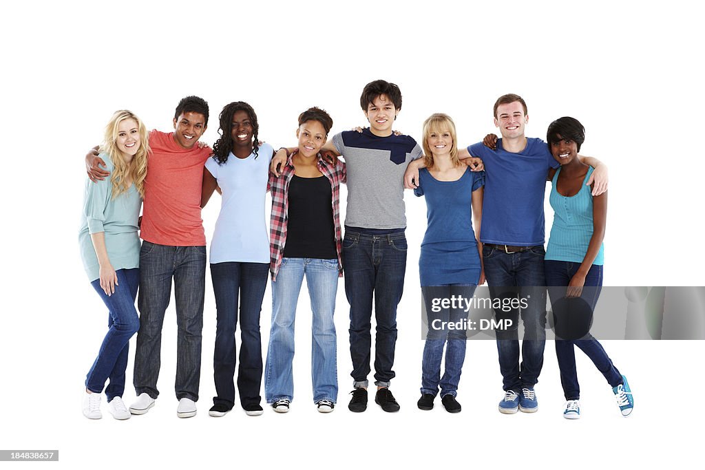 Teenager Freunden stehen zusammen