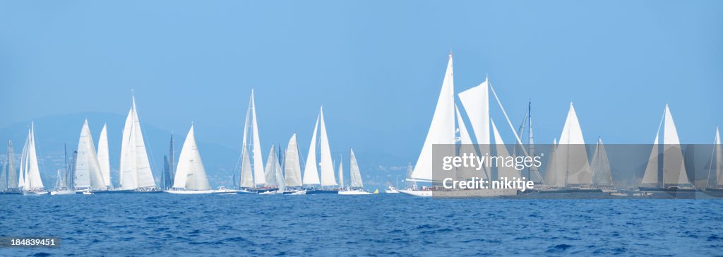 Yachts during the sailing competition