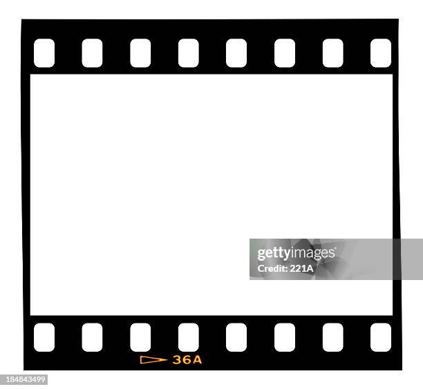 folie film-frame auf weiß - diastreifen stock-fotos und bilder