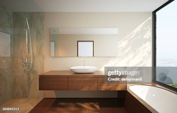 modern bathroom - modern bathroom stock pictures, royalty-free photos & images