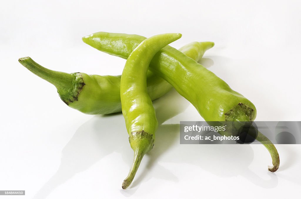 Green chili peppers