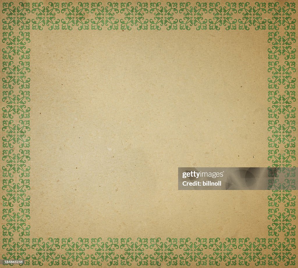 Brown paper frame mit Grün