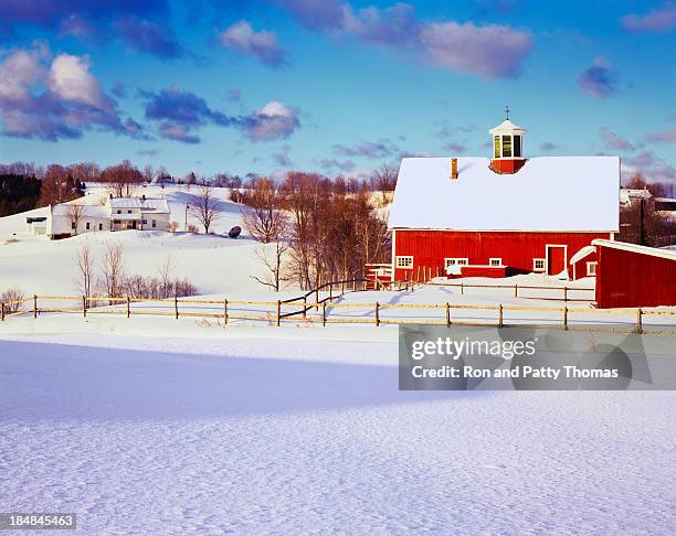 winter in die vermont land - vermont stock-fotos und bilder