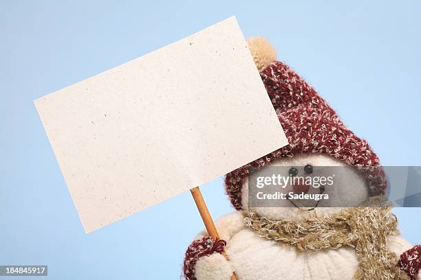 snowman - card board stockfoto's en -beelden