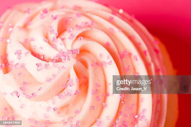 closeup of icing swirl - icing stock pictures, royalty-free photos & images