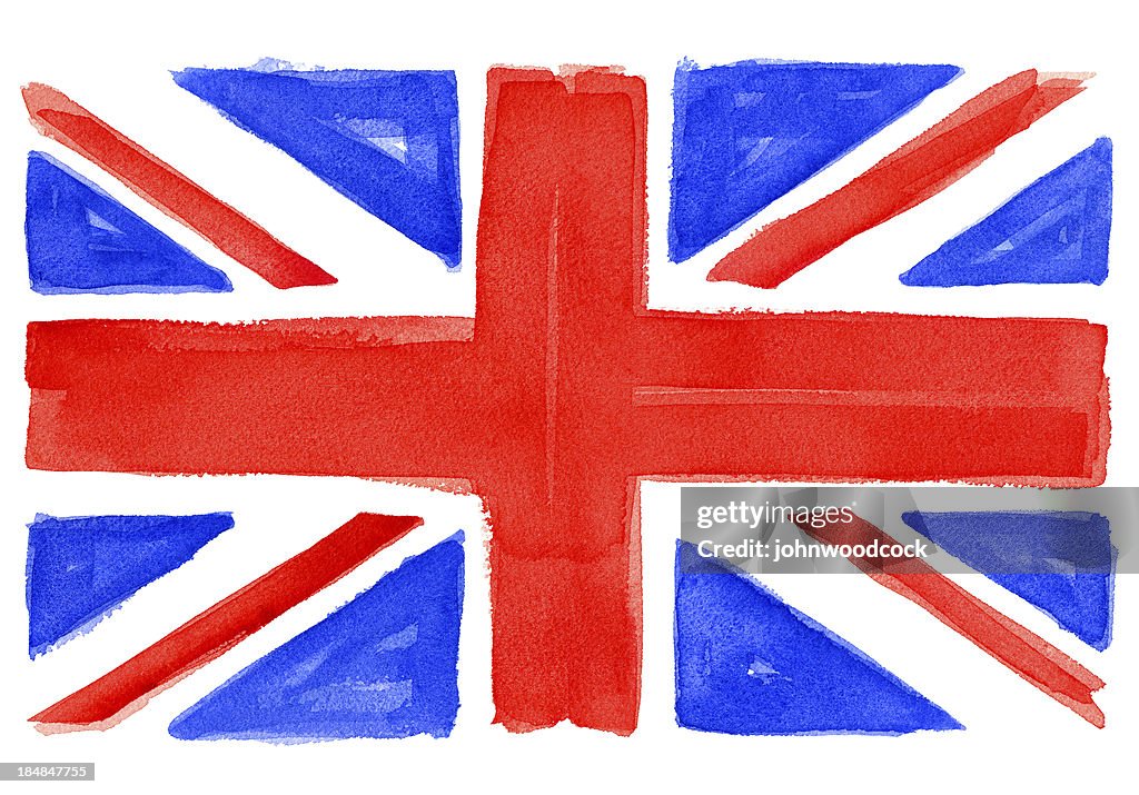 UK flag watercolor
