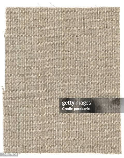 beige canvas textile (isolated) - white colour swatches stock pictures, royalty-free photos & images