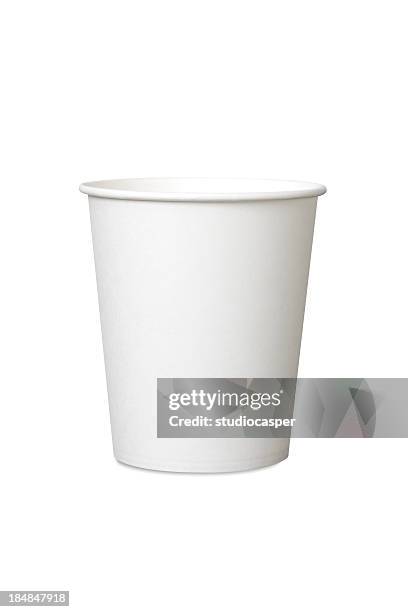 white paper cup - takeaway coffee stockfoto's en -beelden