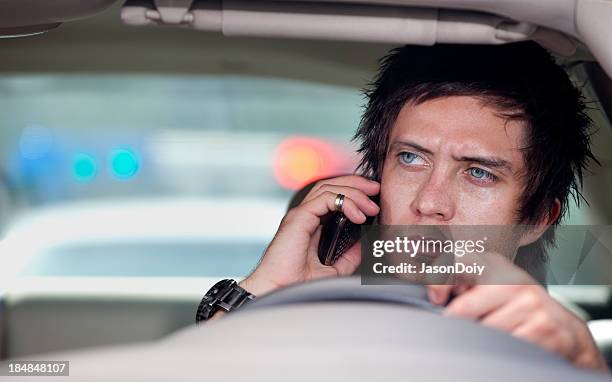 busted: driver pulled over calling on cell - pulled over by police stock pictures, royalty-free photos & images