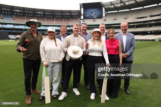 Aaron Hamill, Summer Warne, David Cochran, Jackson Warne, Andrew Neophitou, Brooke Warne, SiSU Health CEO Noel Duncan, Shane Warne Legacy CEO Helen...