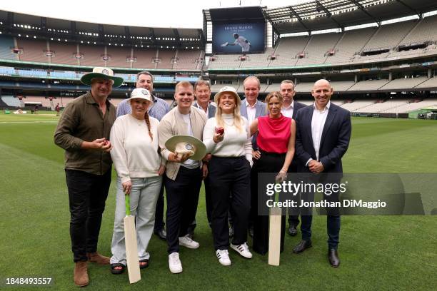 Aaron Hamill, Summer Warne, David Cochran, Jackson Warne, Andrew Neophitou, Brooke Warne, SiSU Health CEO Noel Duncan, Shane Warne Legacy CEO Helen...