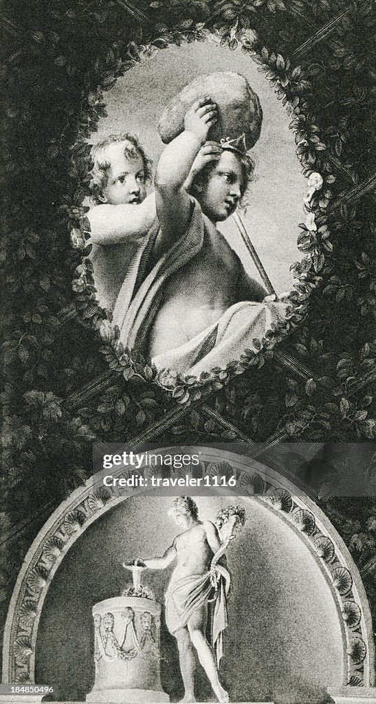 Cherub With Rock On His Head