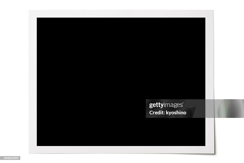Isolated shot of blank photo frame on white background