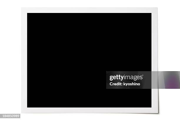 imagem isolada em branco com moldura de foto em fundo branco - transferência de impressão instantânea imagens e fotografias de stock