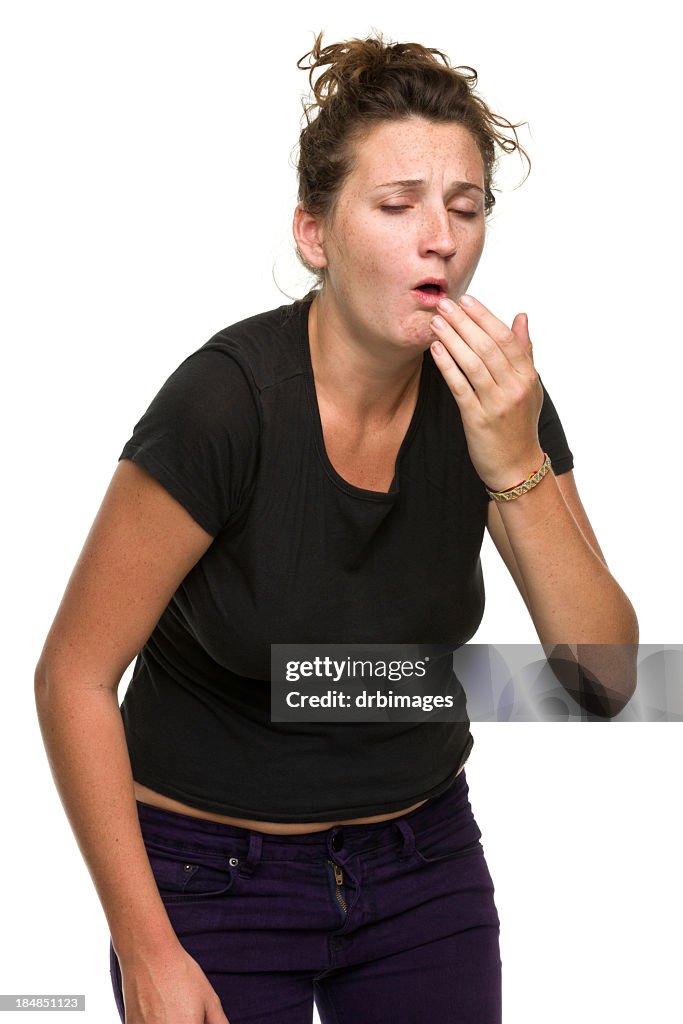 Coughing Young Woman