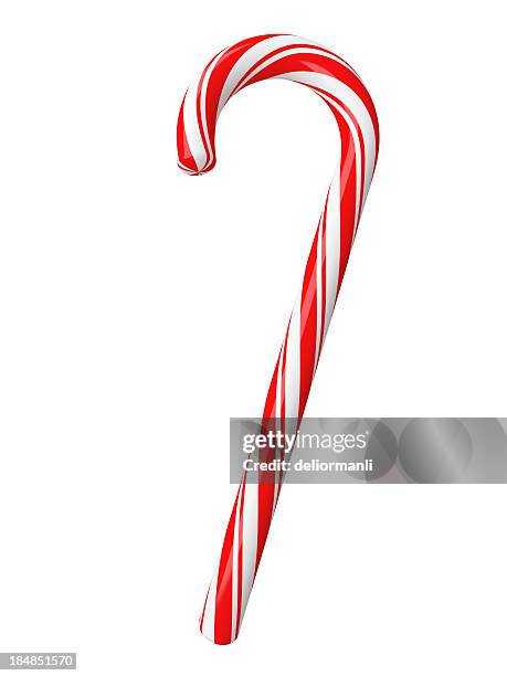 christmas candy with clipping path - candy cane stock pictures, royalty-free photos & images