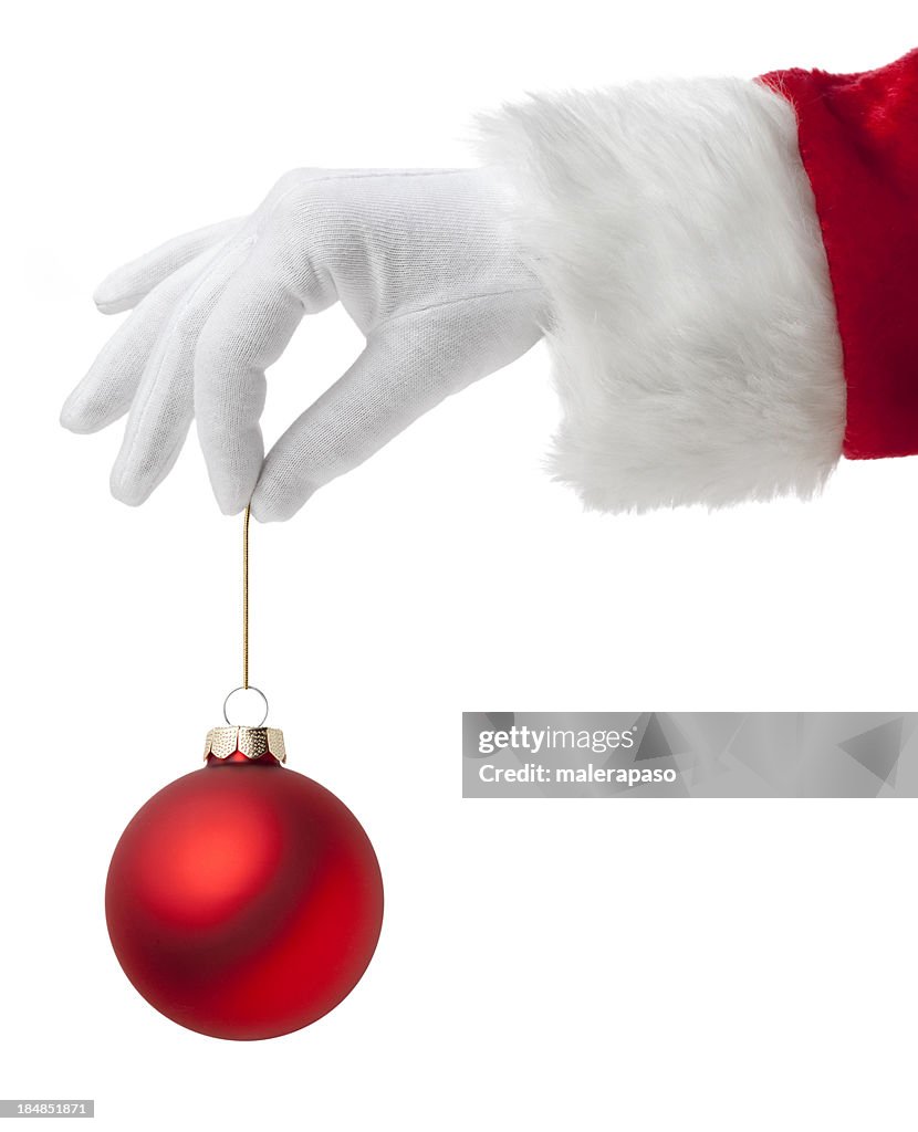 Santa Claus mit Christmas ball.