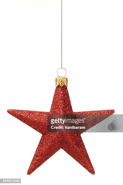 christmas star - christmas bauble isolated stock pictures, royalty-free photos & images