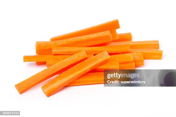 carrot sticks - möhre stock-fotos und bilder