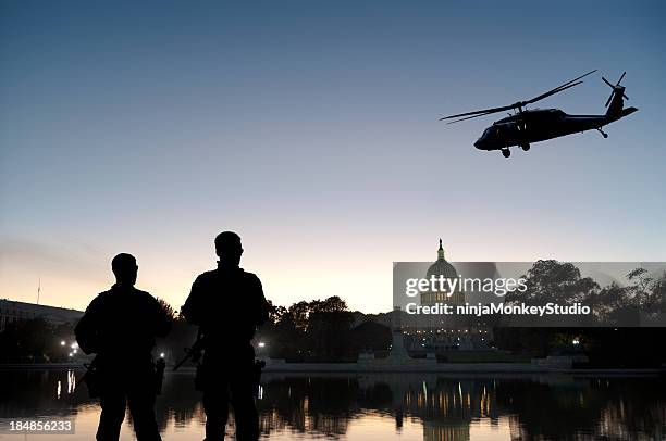 soldiers provide homeland security at capitol hill - collaboration government stock pictures, royalty-free photos & images