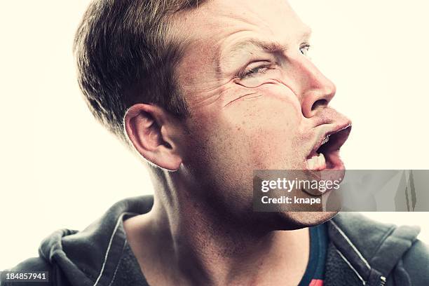 mashed face - crushed stock pictures, royalty-free photos & images