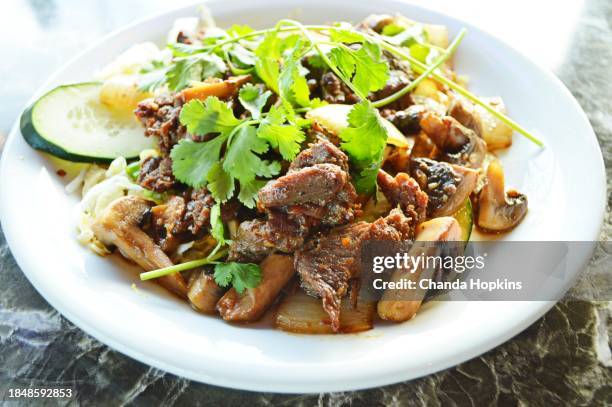 beef and mushroom - chopped food stock pictures, royalty-free photos & images