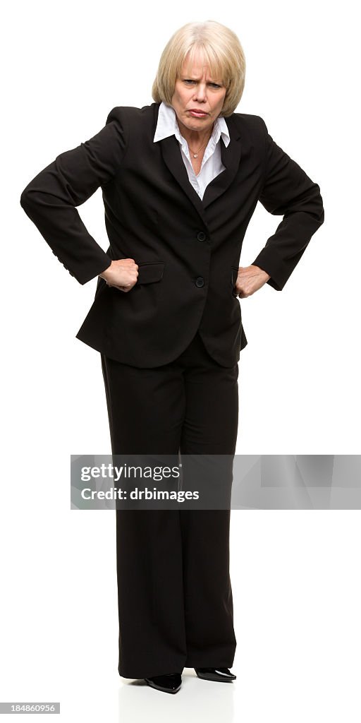 Angry Mature Woman Standing