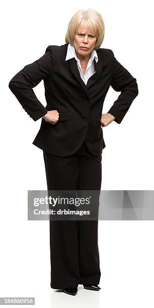 angry mature woman standing - seghet bildbanksfoton och bilder
